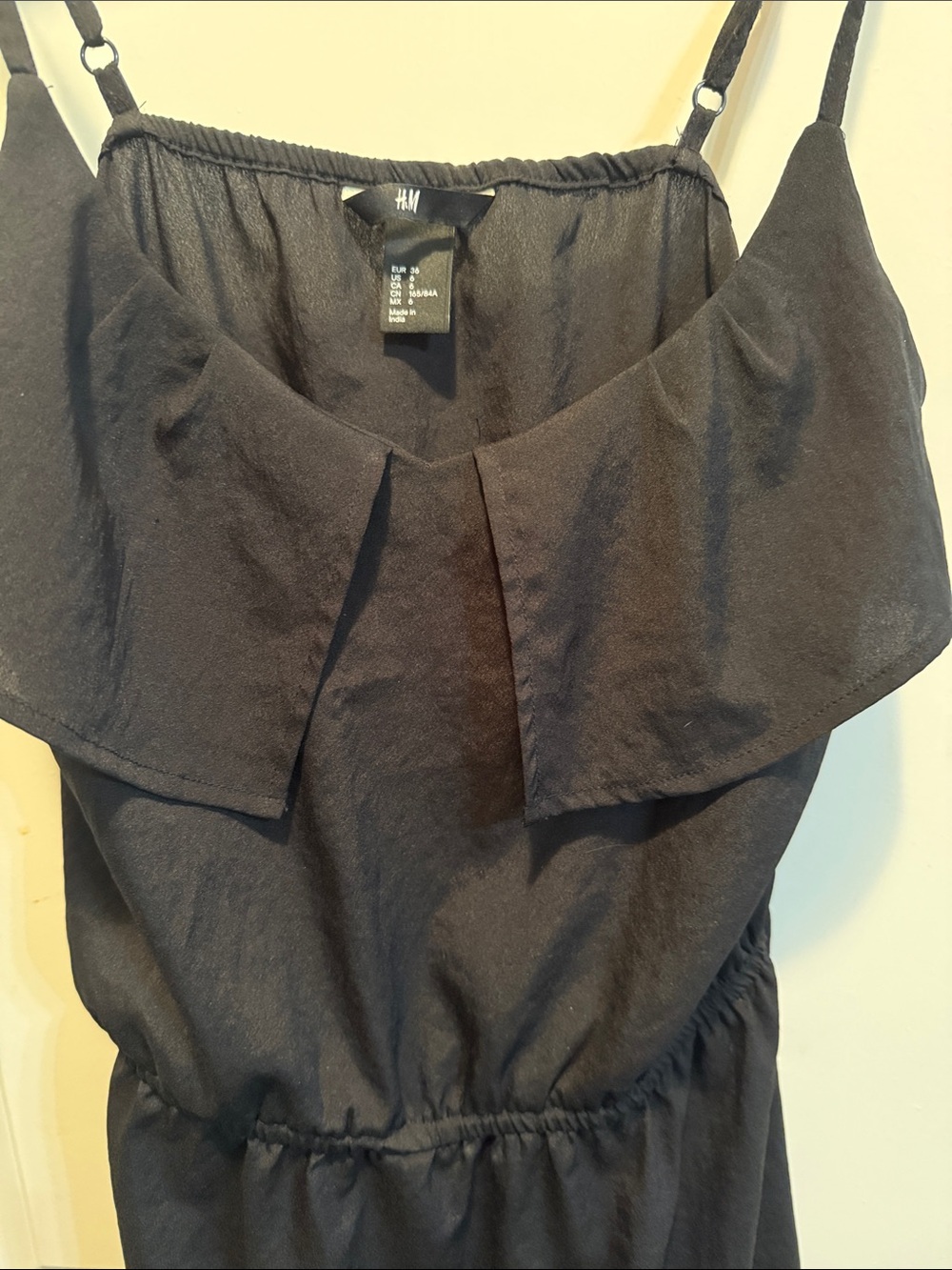 H&M Black Ruffle-Front Mini Sundress - Picture 3 of 4